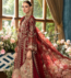 Maria B Design Maroon Chiffon Sharara - Image 2