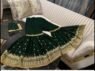 Bottle-Green Chiffon Gharara | Asim Jofa Designs - Image 3